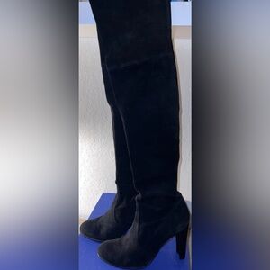 Stuart Weitzman Elegant Black over the knee Suede Women's Boots